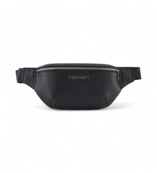 Sac banane avec fermeture clair sur le devant noir