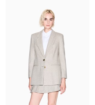 Zachte beige blazer
