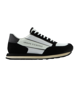 Lace Up leather trainers white, black