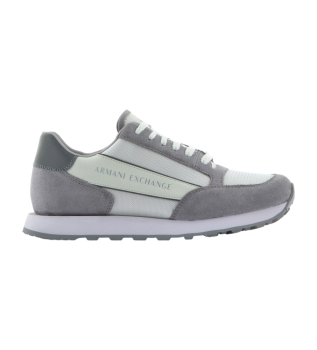 Leather trainers white, grey