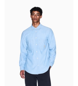 Niebieska stylowa koszula