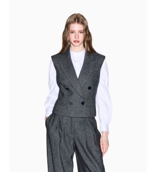 Black Crossed Waistcoat