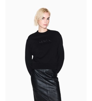 Sweatshirt with black graphic logo