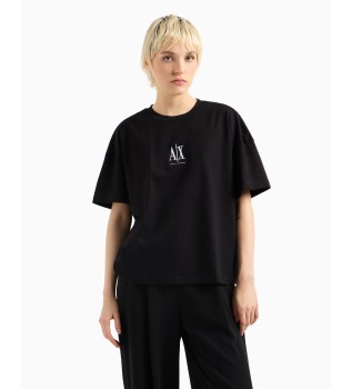 T-shirt  manches courtes avec logo, noir
