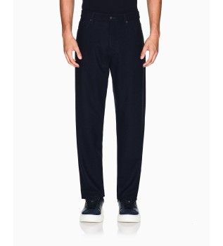 Pantaloni affusolati blu navy