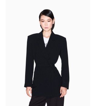 Zwart gesneden blazer