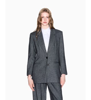 Zachte grijze blazer