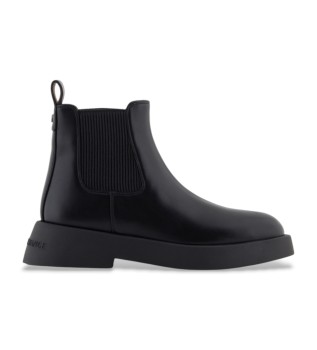 Bottines Chelsea en cuir noir