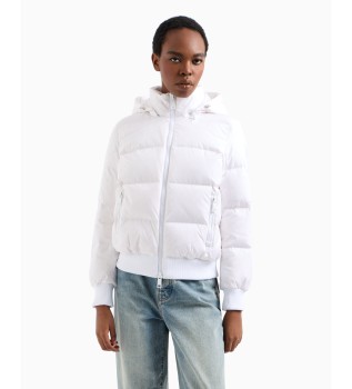 Hooded Quilted Jacket white