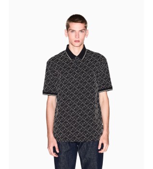 Polo con logo nero