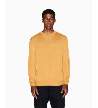 Pull en laine et coton jaune