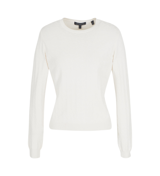 Pull slim avec jacquard monogramm blanc