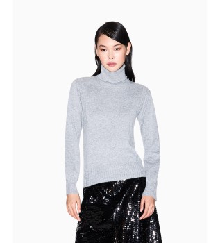 Camisola de gola alta cinzenta