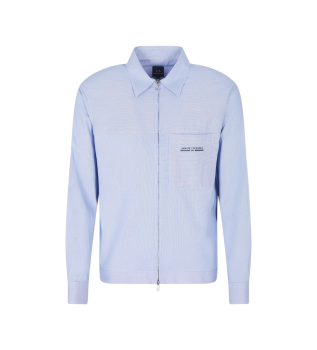 Camicia con cerniera blu