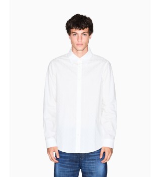 Koszula Logo Jacquard biała