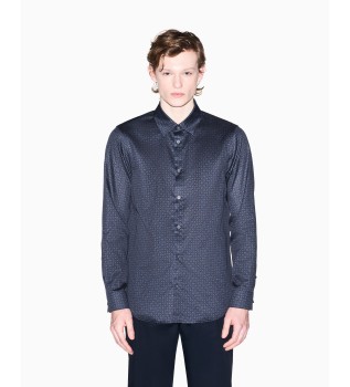 Camicia blu navy con bottoni