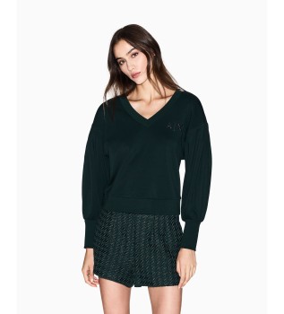 Sweatshirt with wide sleeves dark green