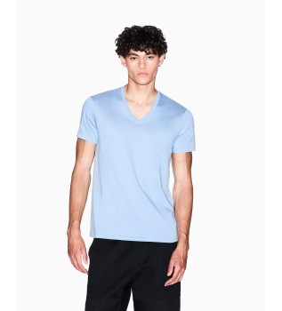 T-shirt bleu pima