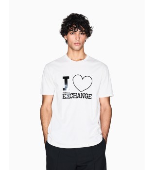 T-shirt Love blanc