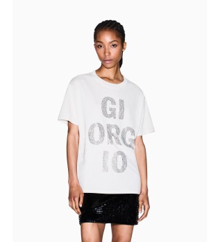 T-shirt Regular Logo wit