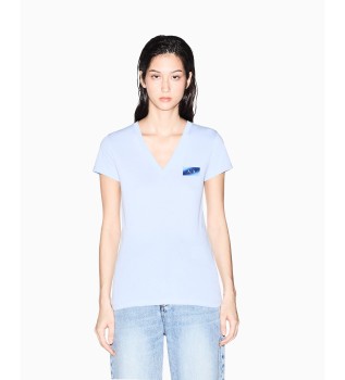 Tætsiddende T-shirt blå