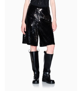 Short tincelant noir