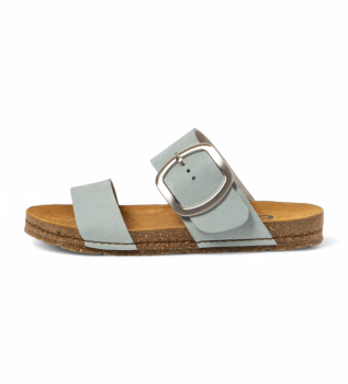 Leather sandals 0175 Creta blue