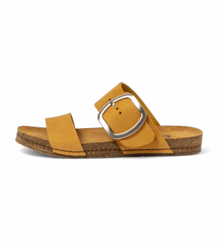 Leather sandals 0175 Creta yellow