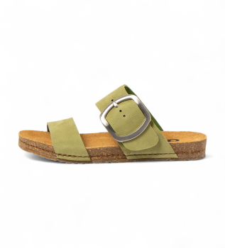 Leather Sandals 0175 Crete green