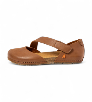 Leather Sandals 0384 brown Crete