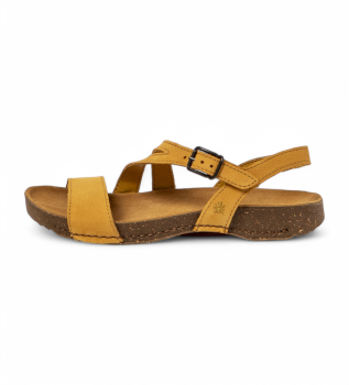 Leren sandalen 1045 I Breathe geel