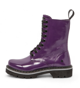 Bottines en cuir lilas 1167