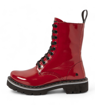 Botins em pele 1167 vermelho