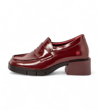 Leather Shoes 1283 burgundy Warsaw