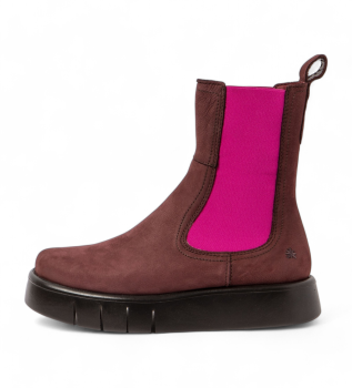 Leather ankle boots 1345 Malaga Bordeaux