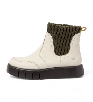 Leather ankle boots 1348 beige