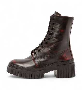 Botines de Piel 1375 York granate