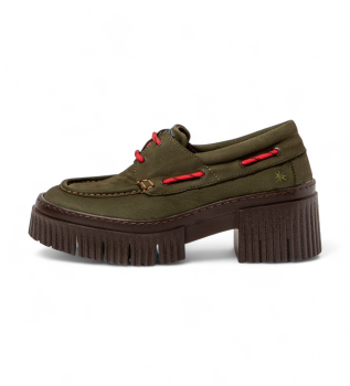 Mocassins de couro 1379 York verde
