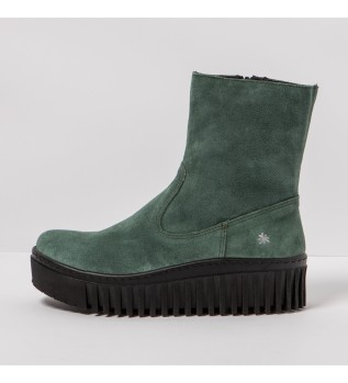 Lederstiefelette 1531S Seidenwildleder Alpin schwarz