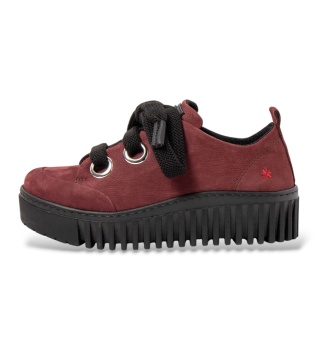 Baskets en cuir 1535C Brighton grenat