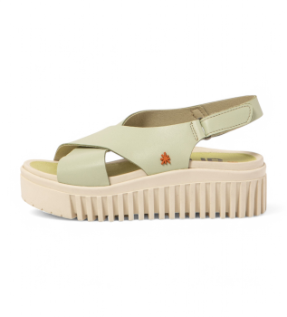 Sandalias de piel 1574 Brighton verde lima