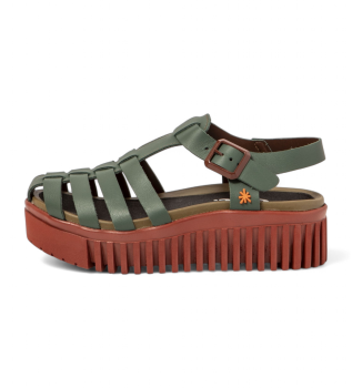 Sandales en cuir 1575 Brighton vert