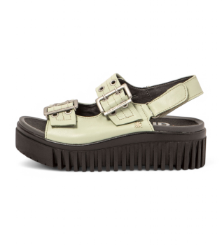 1579 Brighton Sandali in pelle verde lime