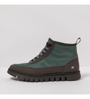 Bottines en cuir vert