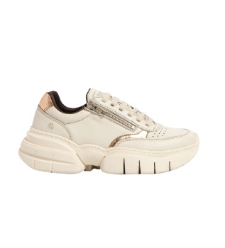 Sneakers i lder 1633 Athens beige