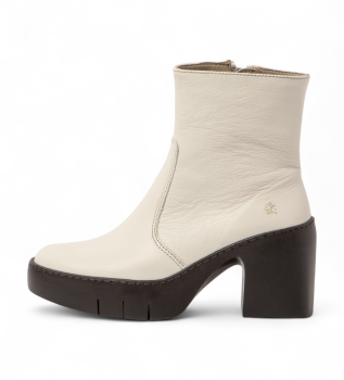 Leren enkellaarsjes 1656 Sofia beige