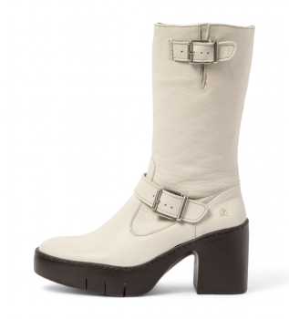 Botas de piel 1657 beige