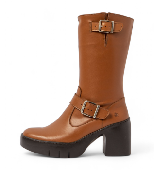 Botas de couro 1657 castanho