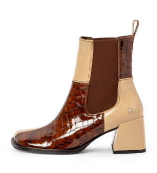 1707 stivaletti in pelle multicolore