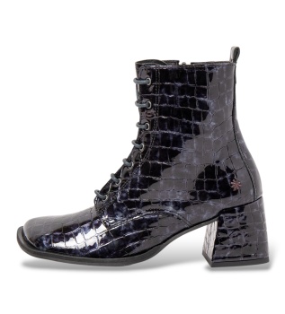 Stiefeletten aus Leder 1738 Verona grau